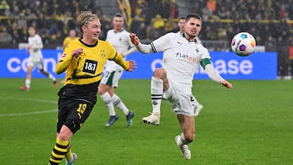 Julian Brandt (links, BVB) und Julian Weigl (Gladbach) treffen im Borussen-Duell aufeinander.