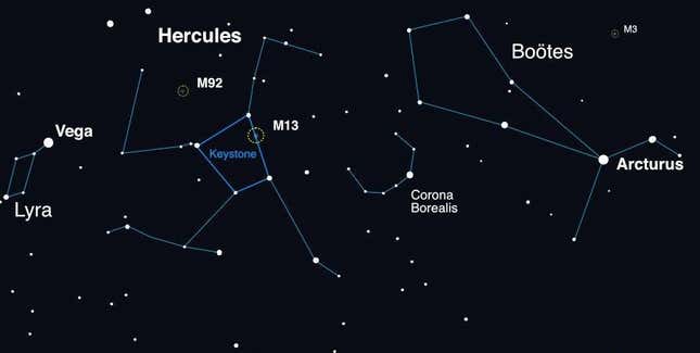 The anticipated location of T Coronae Borealis. 