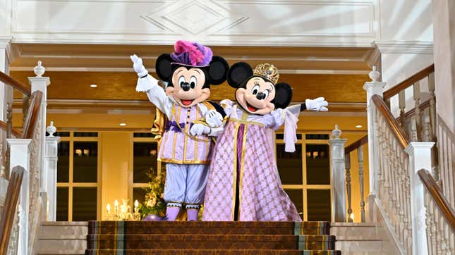 Mickey Mouse and Minnie Mouse at Disneyland Paris