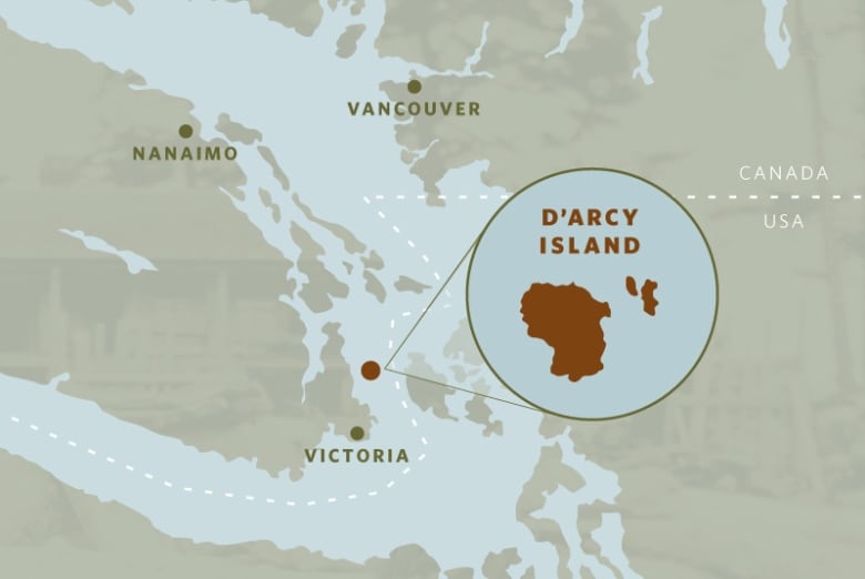 A map of the Saanich Peninsula.