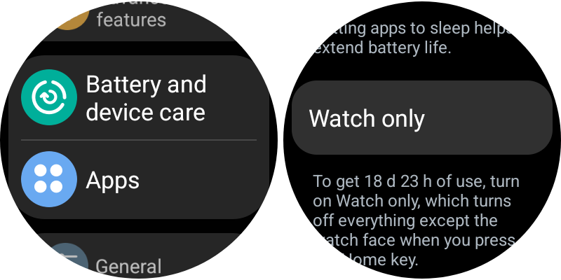 Samsung Galaxy Watch only mode.