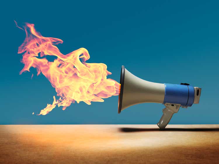 Fire out of megaphone