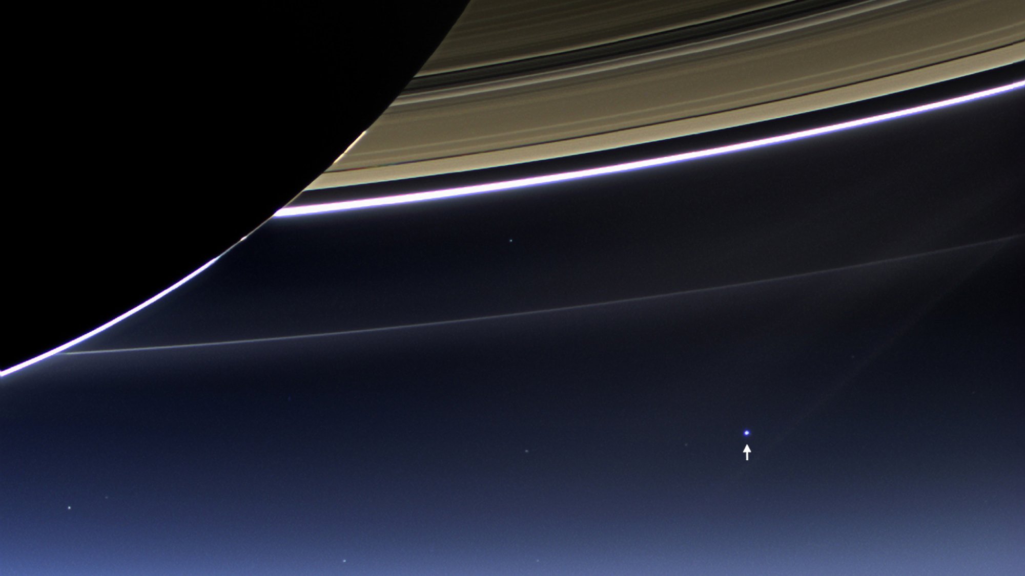 Earth as viewed from Saturn