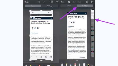 How to take a full page screenshot on your iphone