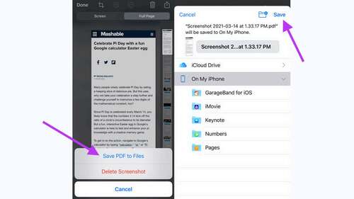 How to take a full page screenshot on your iPhone