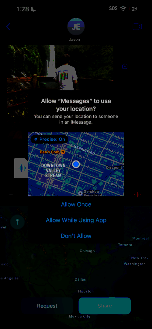 Allow prompt for location tracking