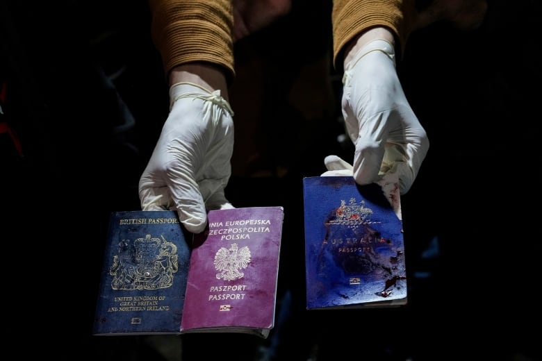 A man displays blood-stained British, Polish and Australian passports after an Israeli airstrike in Deir al-Balah, Gaza Strip. World Central Kitchen and a few other aid groups suspended operations in Gaza after seven aid workers were killed by airstrikes. Yet despite the danger, many of the largest organizations barely slowed down. Hunger has become commonplace in Gaza amid the war with Israel, and UN officials warn that famine is increasingly likely in northern Gaza.