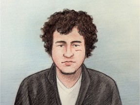 Court sketch of Jorden Laroque-Laplante