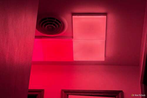 Nanoleaf Skylight with red glowing lights