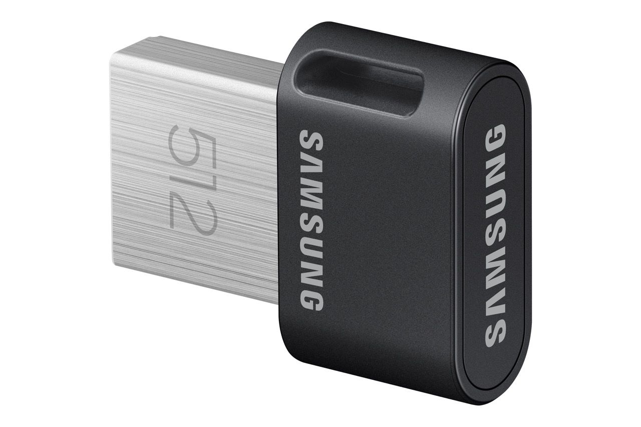 A flash drive with a USB Type-C port and small extension containing the flash memory.