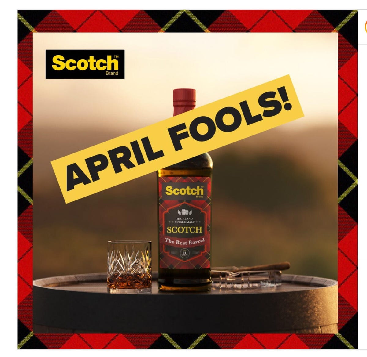 Scotch tape Scotch whisky prank