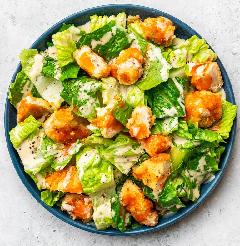 buffalo chicken salad in bowl