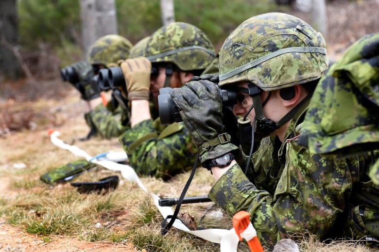 Camp Aldershot is a military training facility in Nova Scotia's Annapolis Valley. Soldiers with the 36 Canadian Signals Regiment train at Camp Aldershot in April 2016.