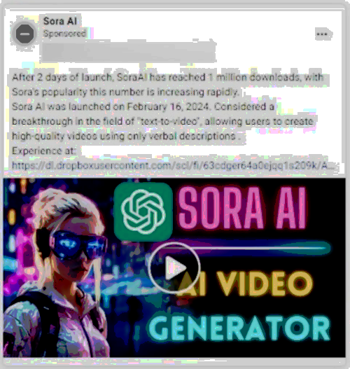 Ad for OpenAI's Sora video creation tool