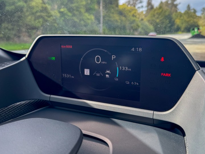 The dash panel display on a 2024 Subaru Solterra.