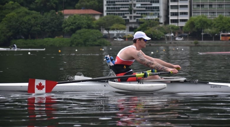 A men's Para rower competes for Canada.