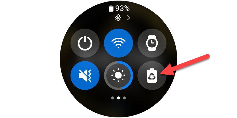 Wear OS battery saving toggle.