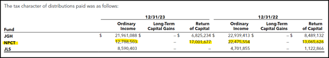 NPCT Distribution Tax Classification