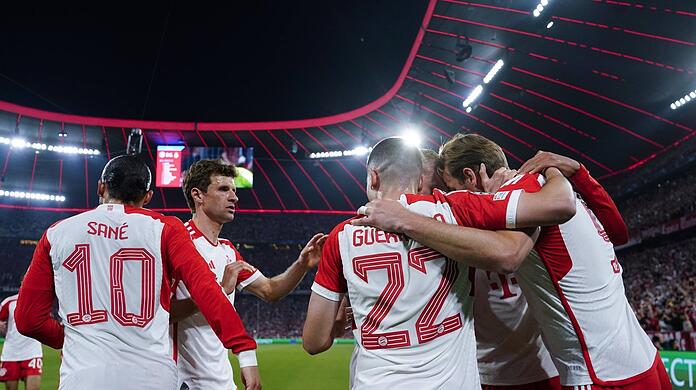 Gemeinsam sind wir stark und können Real ausschalten - dank der Leistung der Bayern-Stars um Sané, Guerreiro und Kane (v.l.) lebt der Traum vom Finale in Wembley nach wie vor.