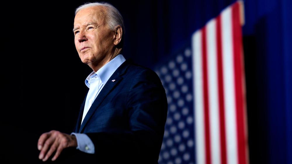 Joe Biden: Er verliert die Geduld mit Israels Regierung: US-Präsident Joe Biden während einer Wahlkampfveranstaltung in Pennsylvania im April