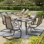 Hampton Bay Glenridge Falls 7-Piece Metal Rectangle Outdoor Dining Set