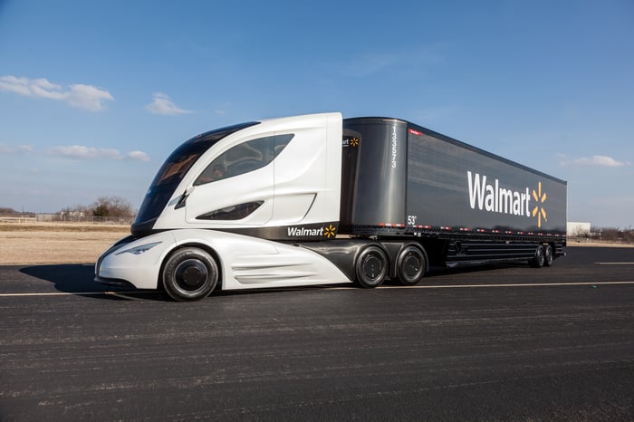 A concept delivery truck for Walmart. 