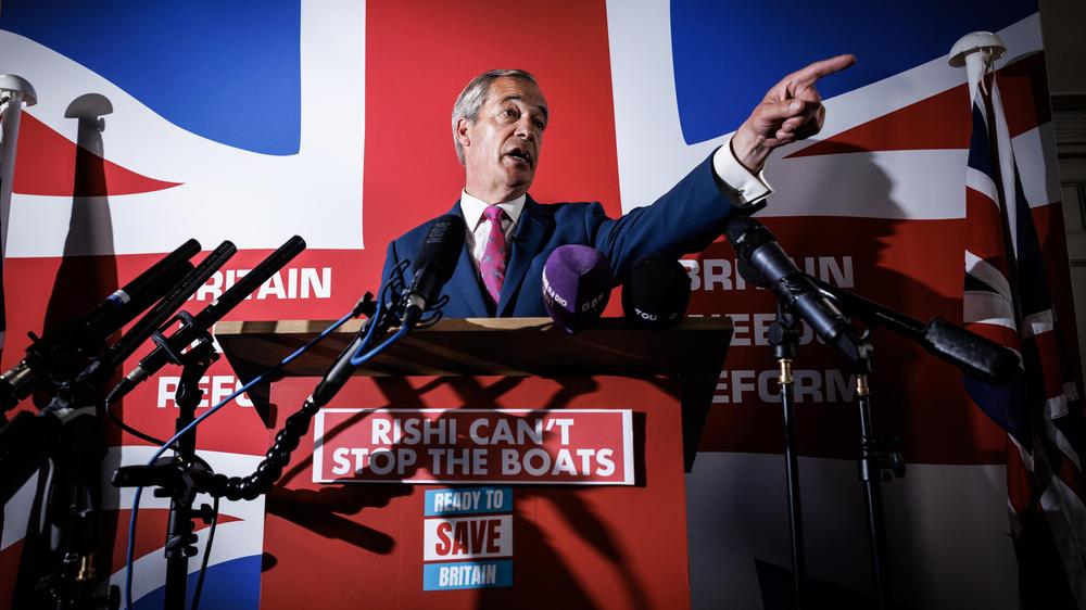 Britischer Wahlkampf: Plant, sich in die USA zu verabschieden: Nigel Farage, das Gesicht des Brexit. 