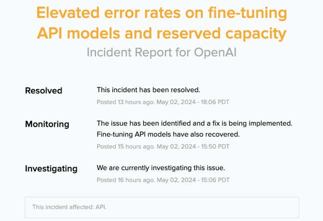 Image for article titled A ChatGPT Outage Briefly Broke the Rabbit R1