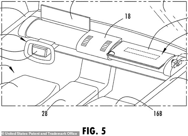 Passengers could also get a 90-degree, L-shaped desk