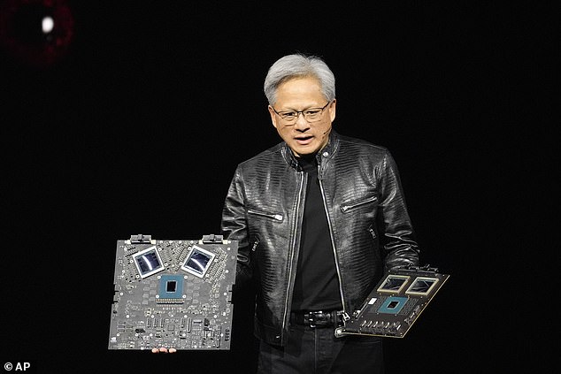 Boom time: Nvidia boss Jenen Huang has seen shares in the US chip maker almost double this year