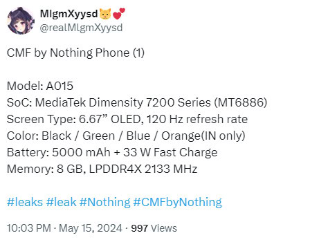 CMF by Nothing Phone 1 specs MlgmXyysd