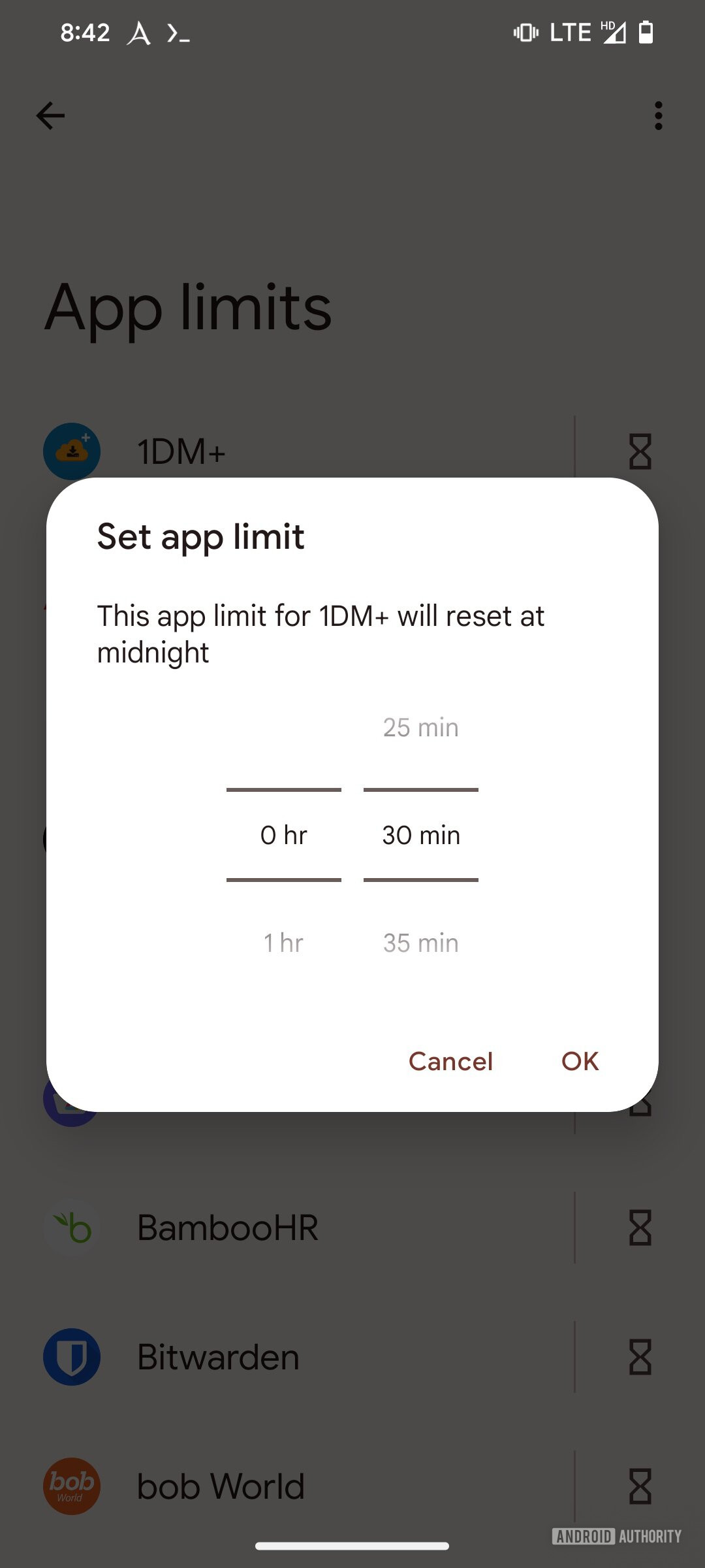 Digital Wellbeing app limits new