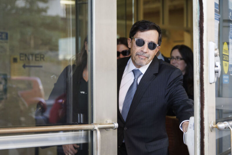 Kenneth Dintzer, litigator for the US Department of Justice, exits federal court in Washington, DC, on September 20, 2023, during the antitrust trial to determine if Alphabet Inc.'s Google maintains a monopoly in the online search business.