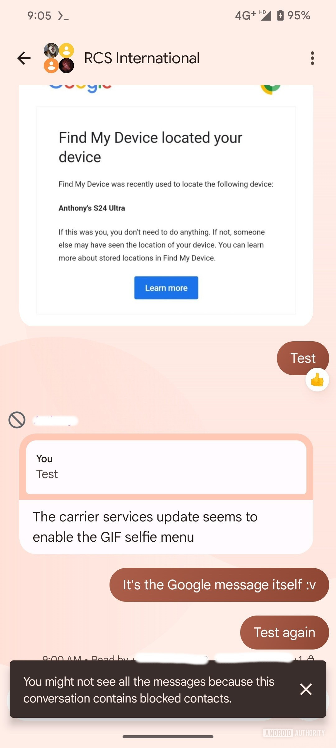 Google Messages Blocked Contact group messages 1