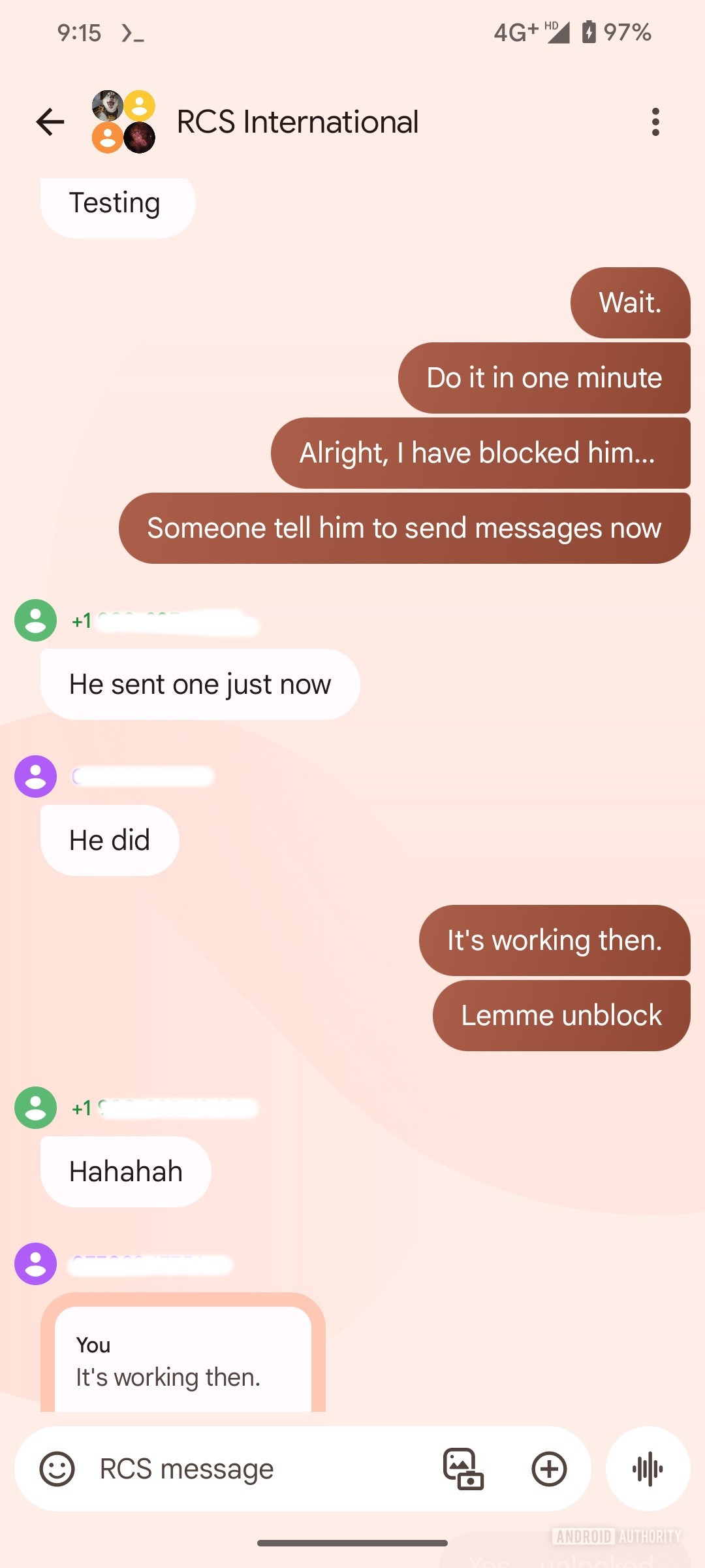 Google Messages Blocked Contact group messages 2