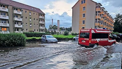 Grimmen unter Wasser.