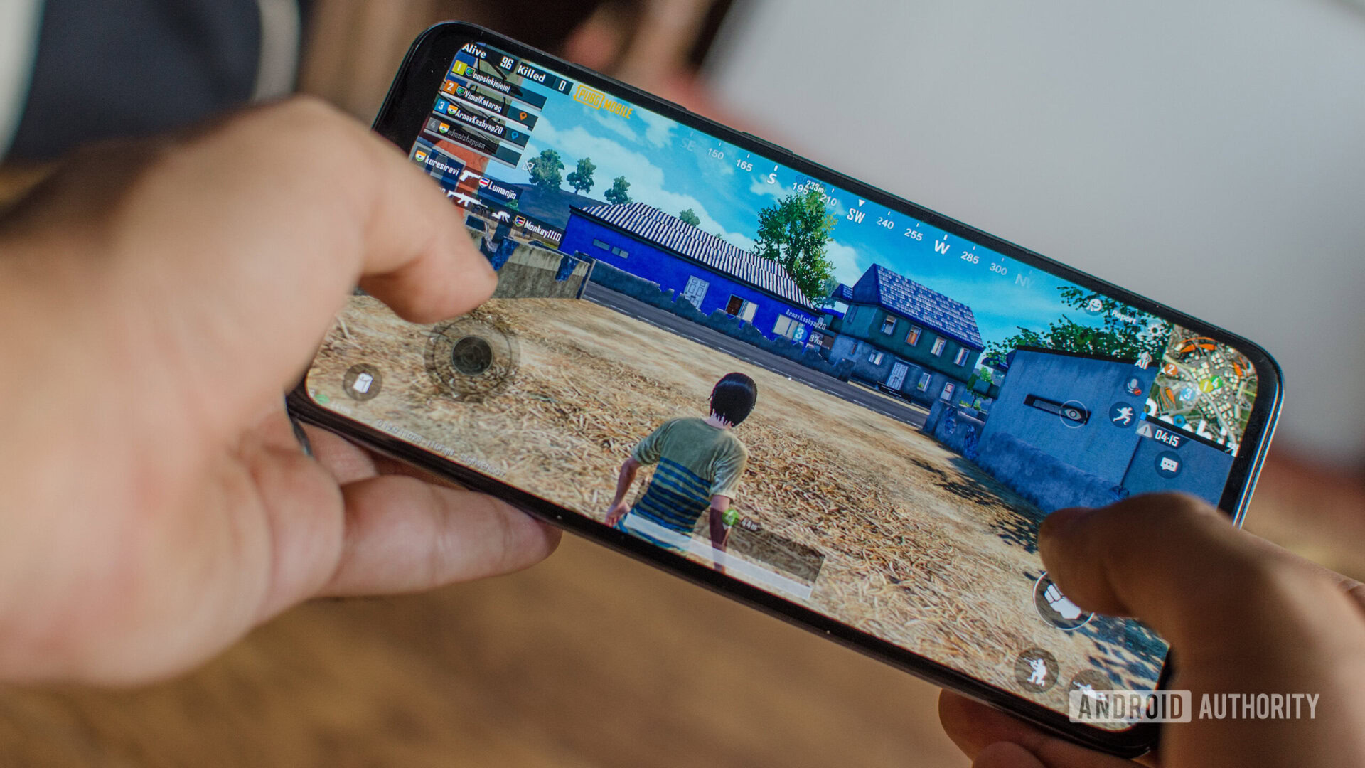 Samsung Galaxy A70 playing PUBG