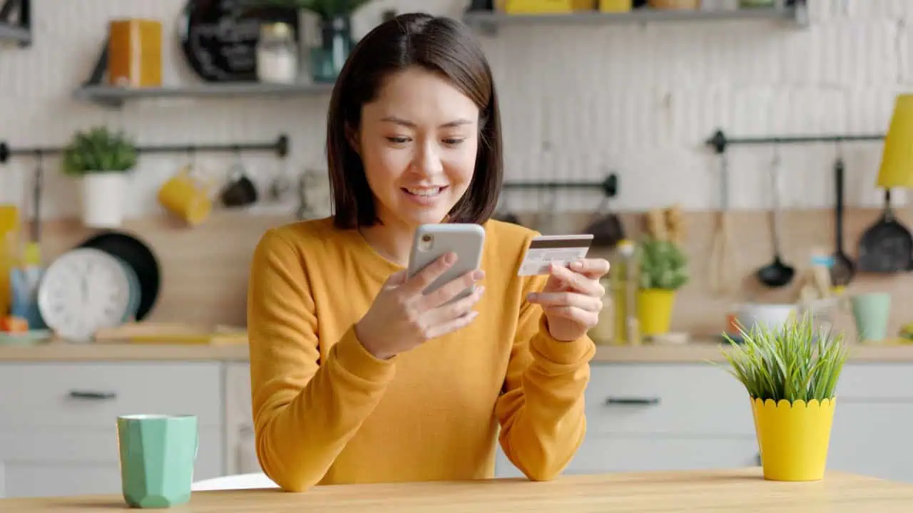 woman doing payments online or shopping in internet store