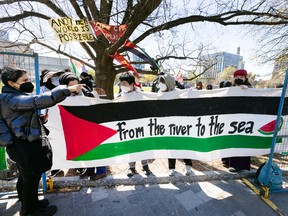 Anti-Israel protesters.