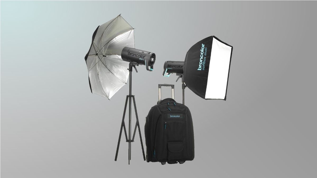 Broncolor kit on grey background