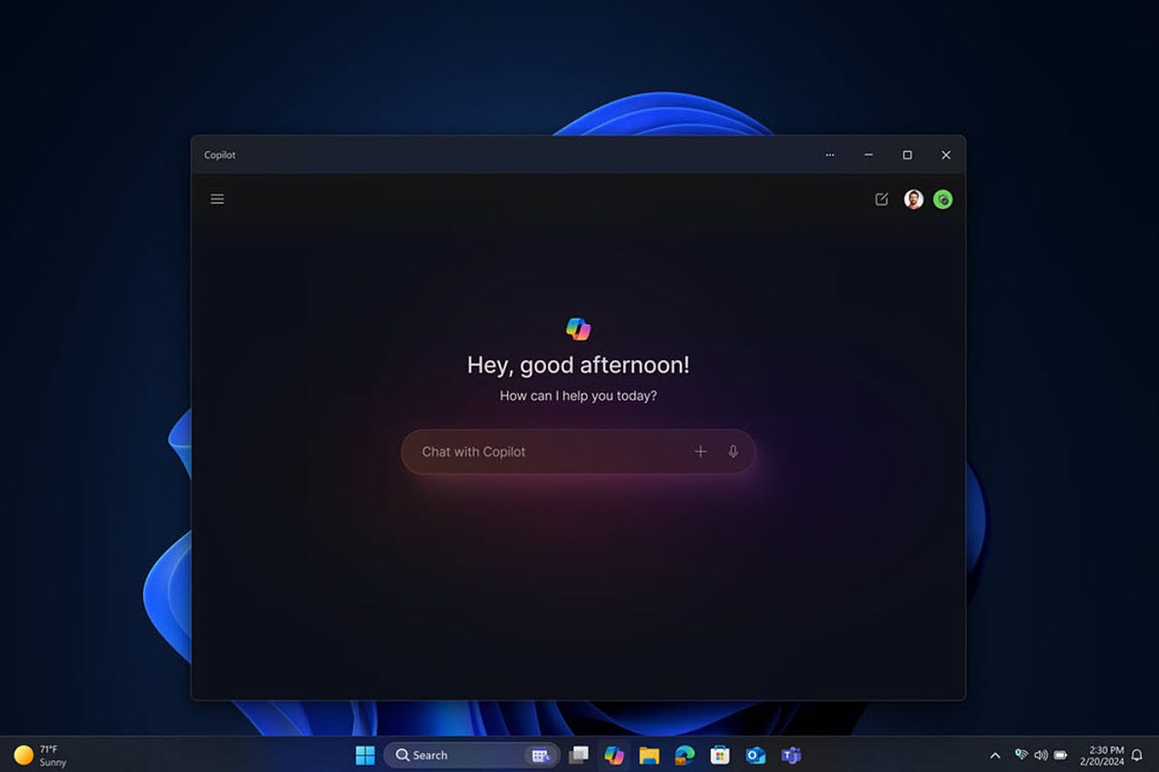 The new Copilot for Windows app