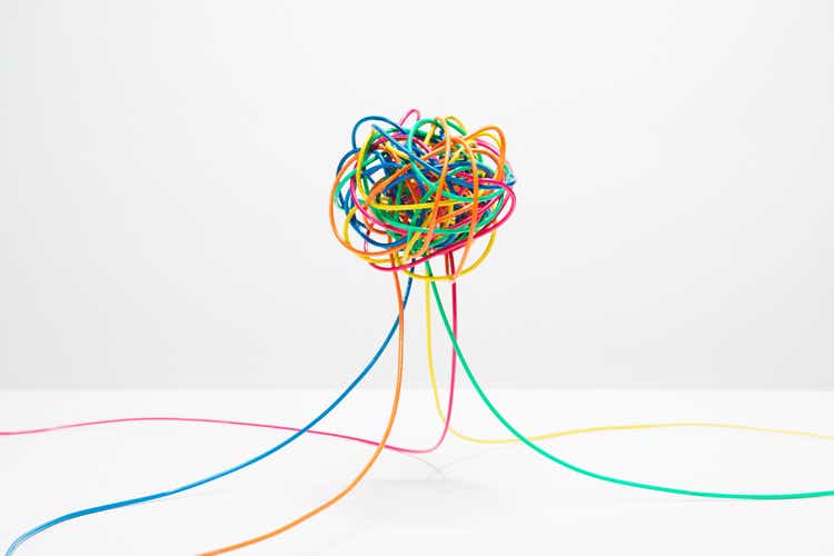 Tangle of Multi Colored Wire