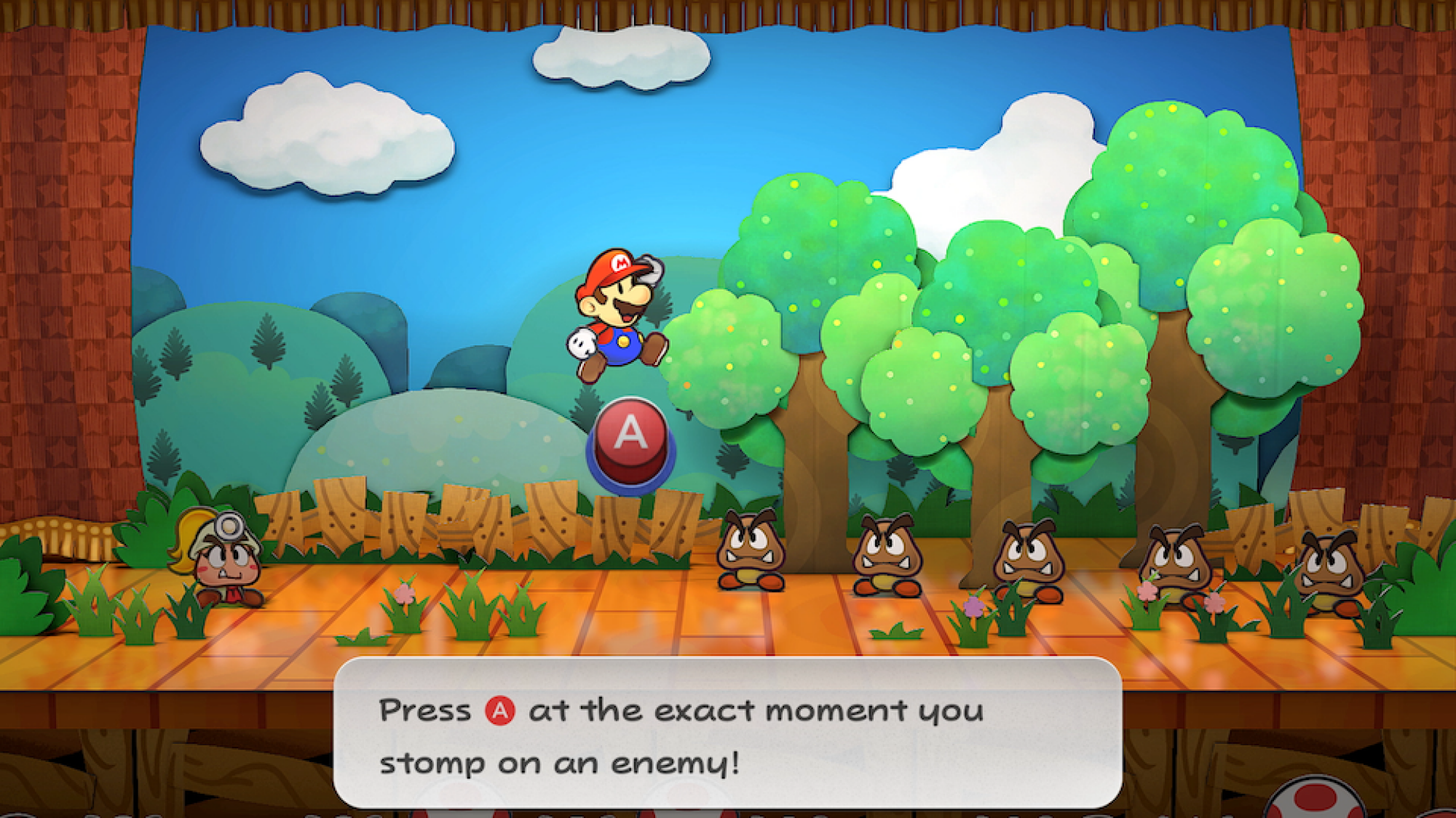 Paper Mario Thousand Year Door remake combat screenshot