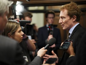 Immigration, Refugees and Citizenship Minister Marc Miller arrives to a cabinet meeting on Parliament Hill in Ottawa, Tuesday, April 30, 2024.