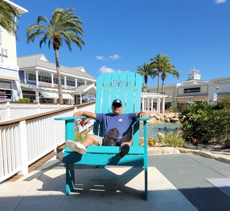 Mithra Saunders, pictured at an outlet mall in Tampa, Fla., and his family split their time between Toronto and Florida. He was drawn to the state because of its warm weather and lower cost of living.