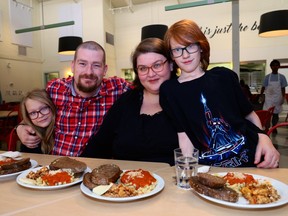 Barnfield family at the Alex Community Kitchen in Forest Lawn