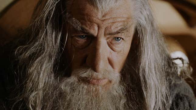 Ian McKellan as Gandalf in Lord of the Rings. 