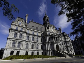 An exterior view of Montreal city hall