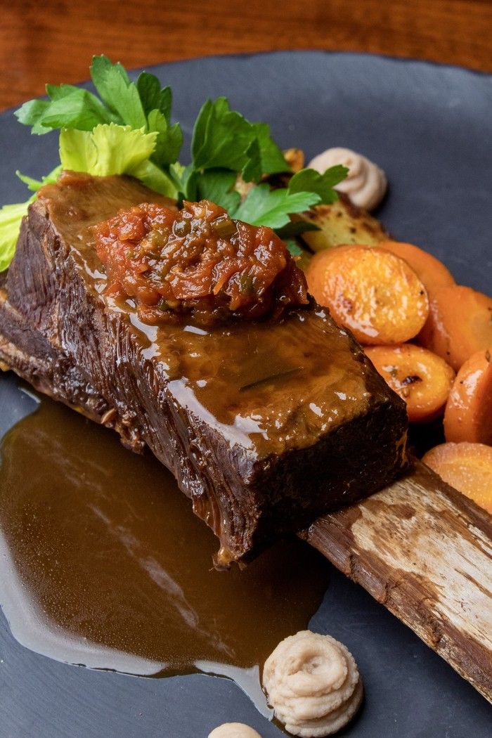 Beer-braised short rib by Lupe Villanueva, Sous Chef, Minami Restaurant. 